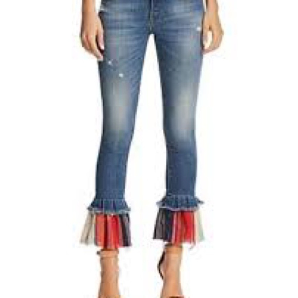 BLANKNYC Contrast Hem Flared Jeans Size 27